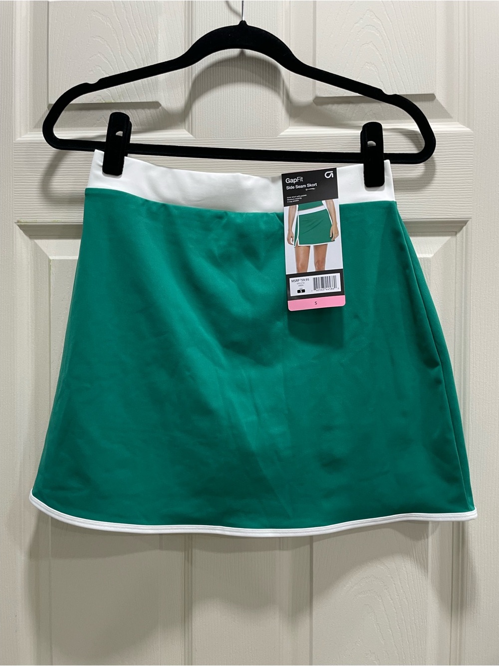NWT GapFit Side Slit Skort Green and White Size S - Picture 5 of 8